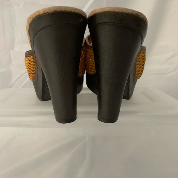 Mudd Natural Woven Leather Platform Mule - Picture 8 of 9